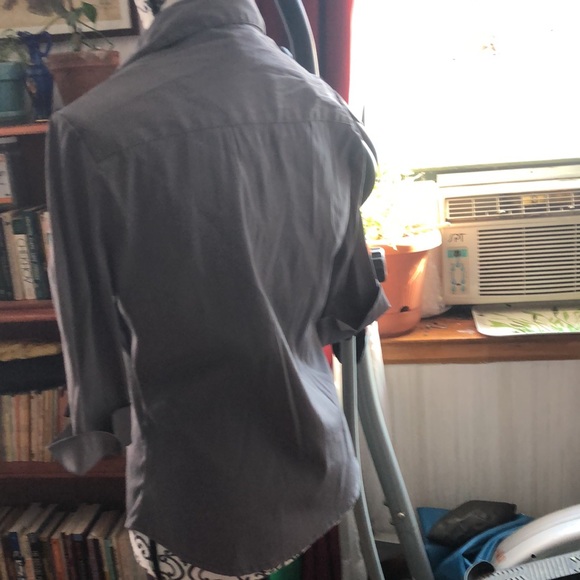 Grey DCC Stretch Button Down Shirt - Picture 4 of 4